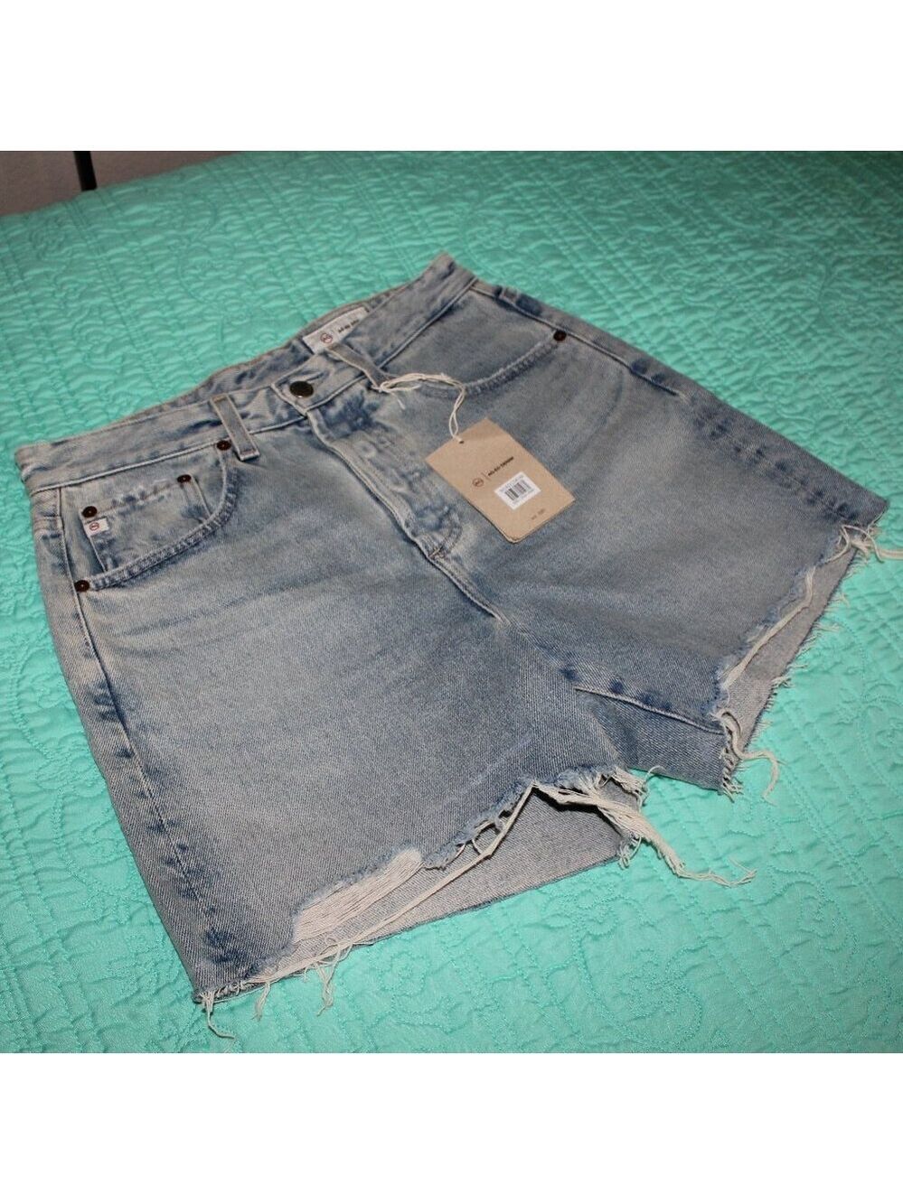 AG-ED Denim Womens Clove High Rise Shorts Baggy Vintage Inspired Size 26  NWT